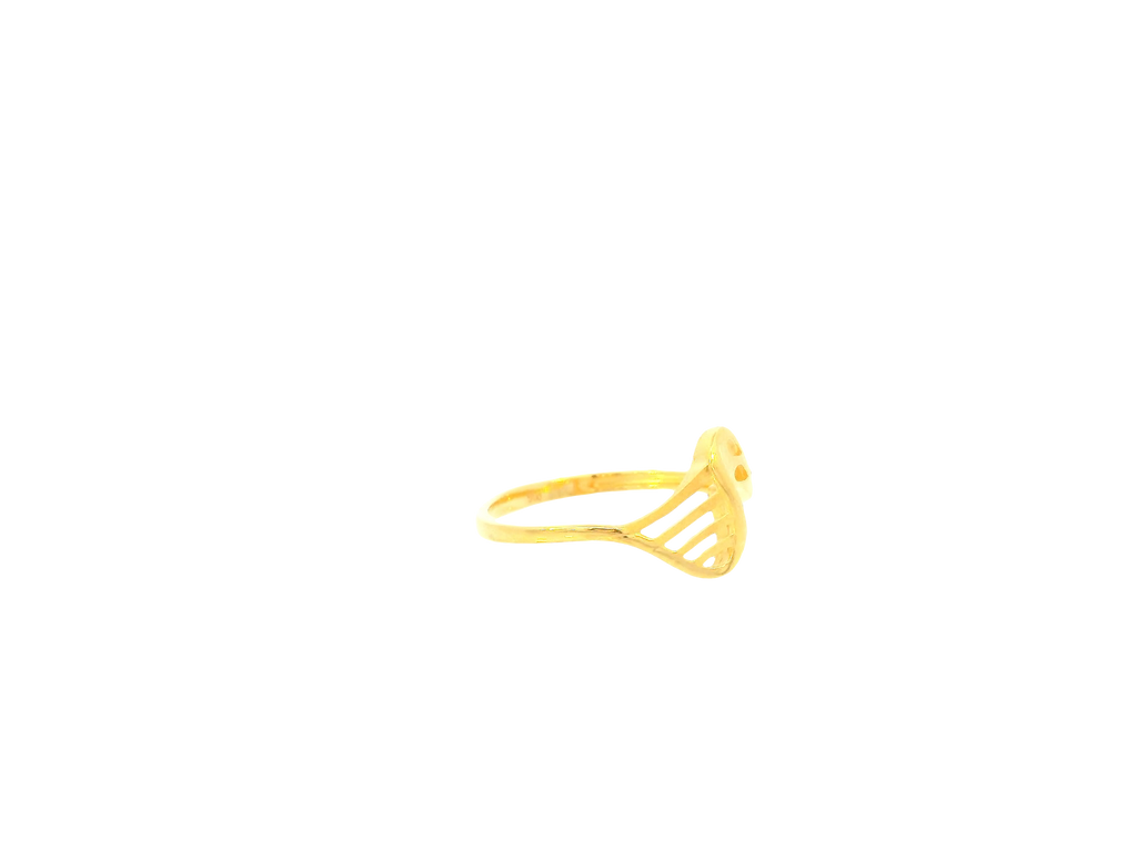22K Yellow Gold Ring – Polished Minimalist Design