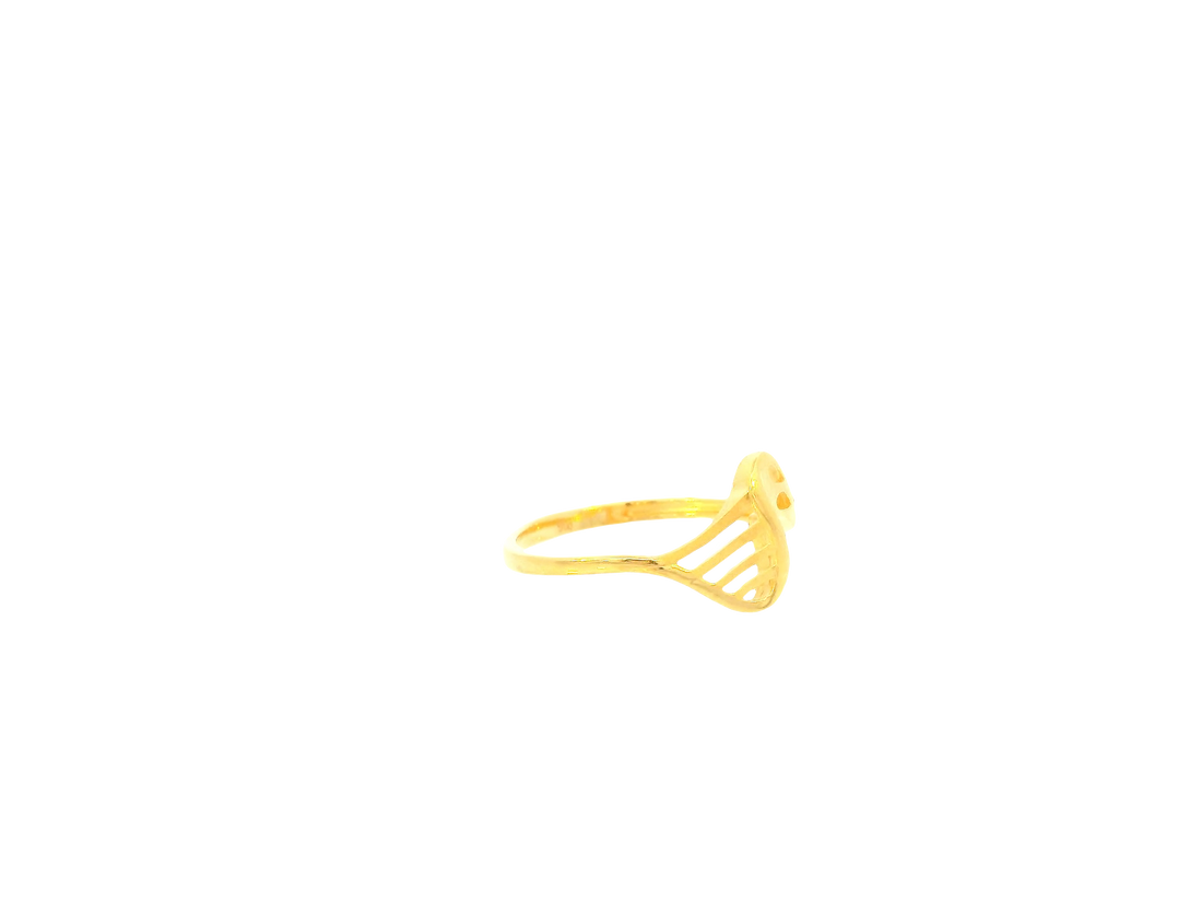 22K Yellow Gold Ring – Polished Minimalist Design