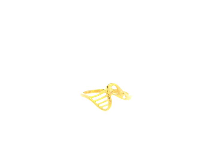22K Yellow Gold Ring – Polished Minimalist Design