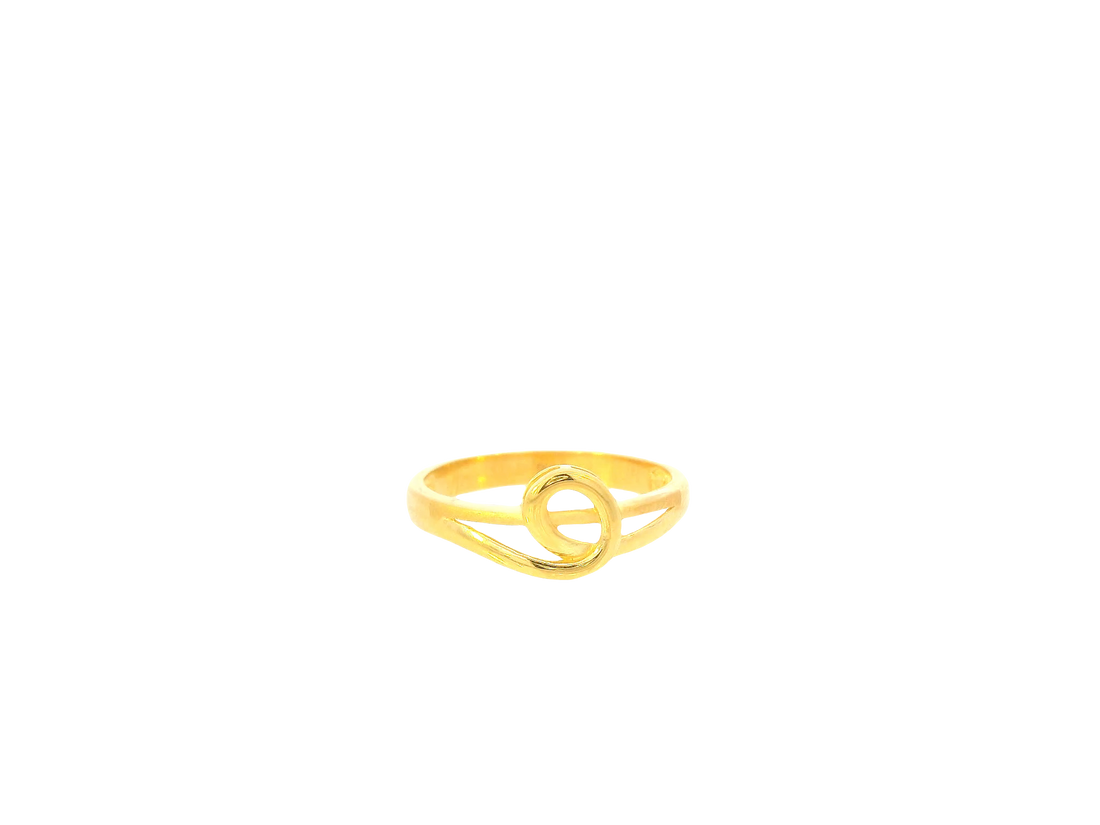 22K Yellow Gold Ring – Polished Elegant Band
