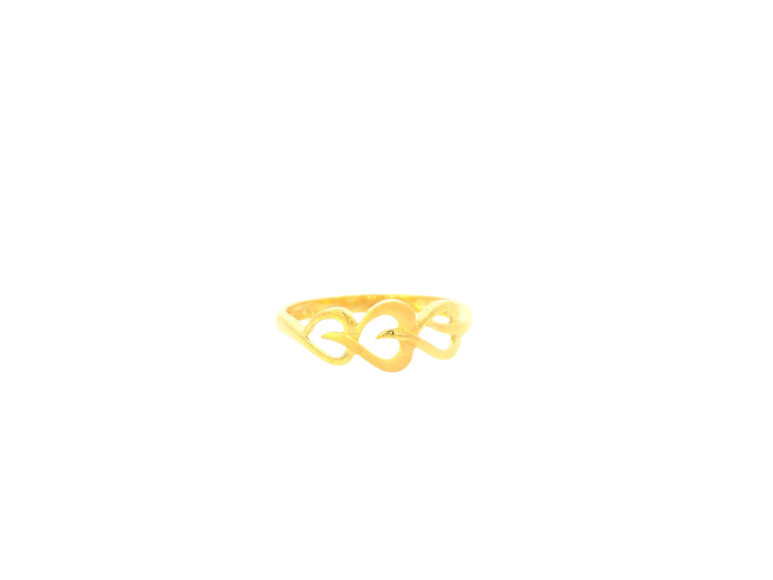 22K Yellow Gold Ring – Polished Minimalist Band