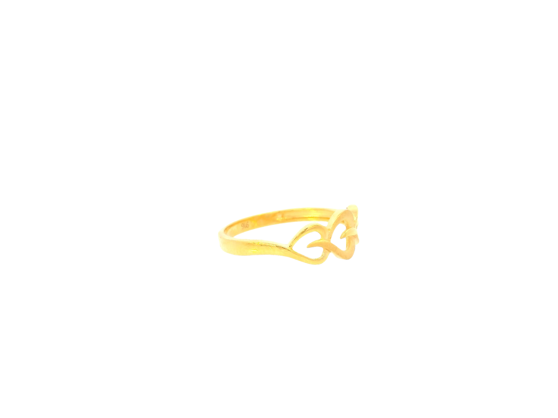 22K Yellow Gold Ring – Polished Minimalist Band