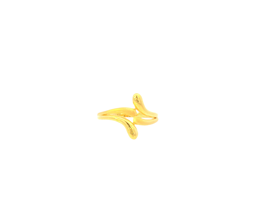 22K Yellow Gold Ring – Polished Minimalist Band