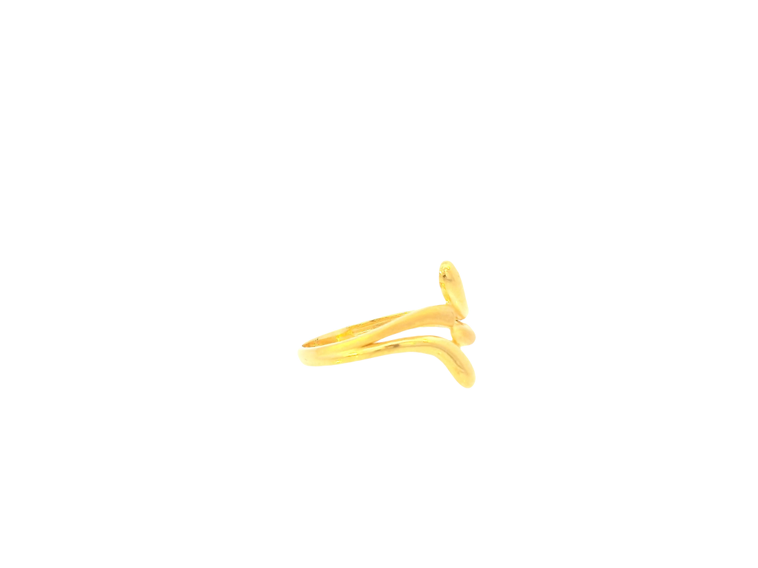 22K Yellow Gold Ring – Polished Minimalist Band
