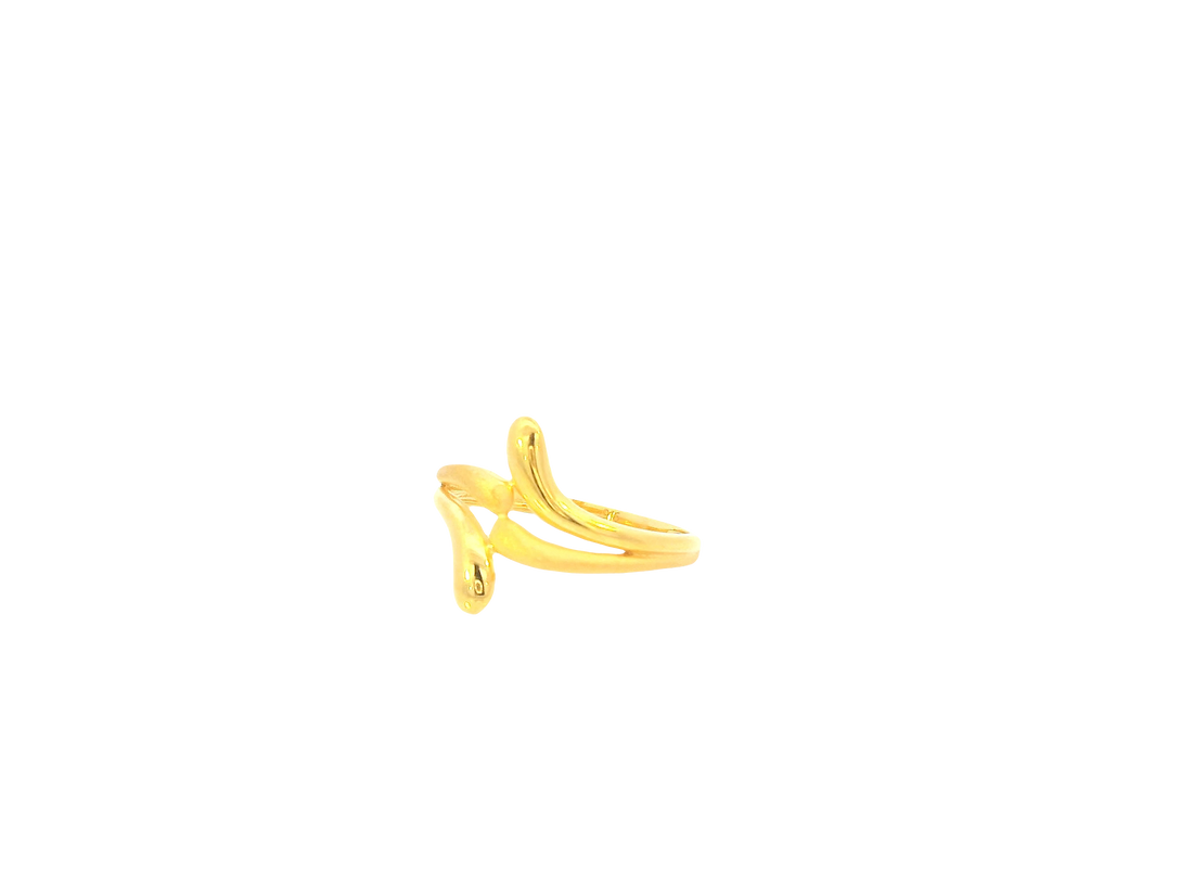 22K Yellow Gold Ring – Polished Minimalist Band