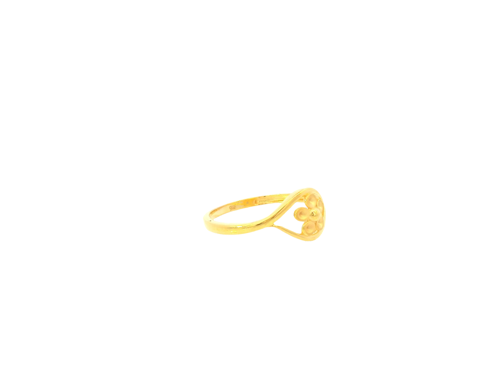 22K Yellow Gold Ring – Polished Minimalist Band