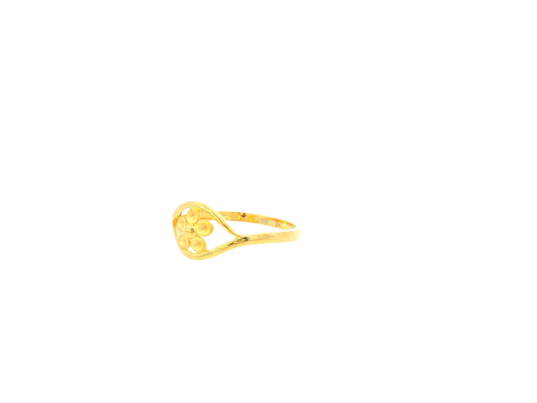 22K Yellow Gold Ring – Polished Minimalist Band