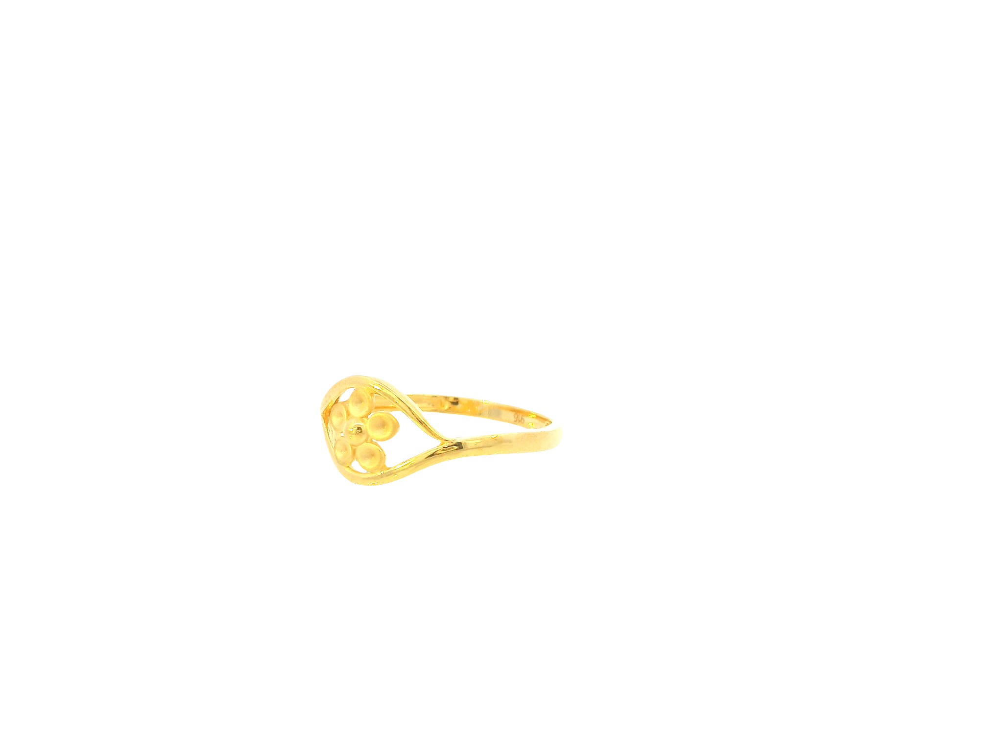 22K Yellow Gold Ring – Polished Minimalist Band