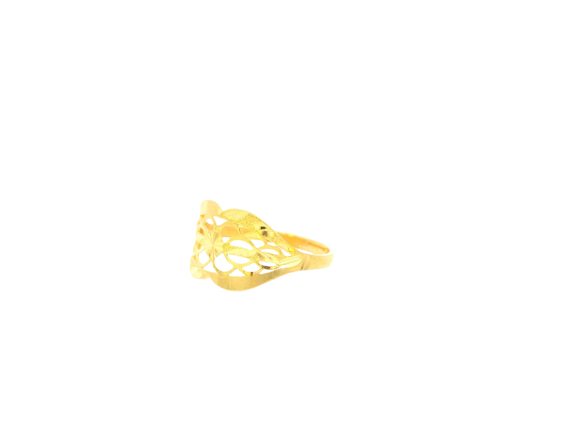 22K Yellow Gold Ring – Polished Minimalist Band
