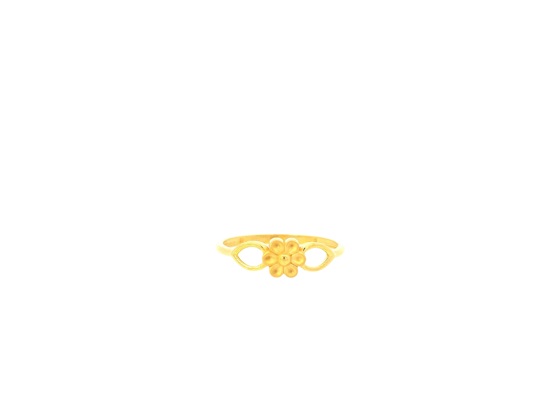22K Yellow Gold Ring – Polished Minimalist Band