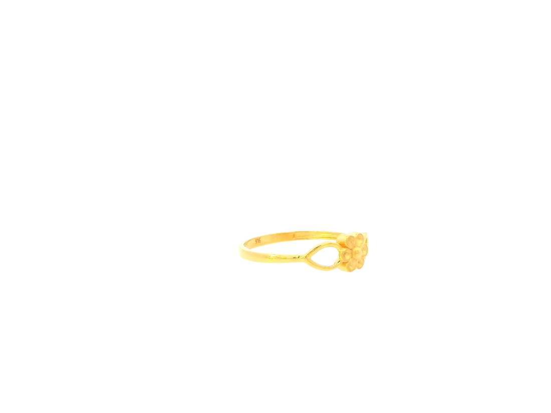22K Yellow Gold Ring – Polished Minimalist Band