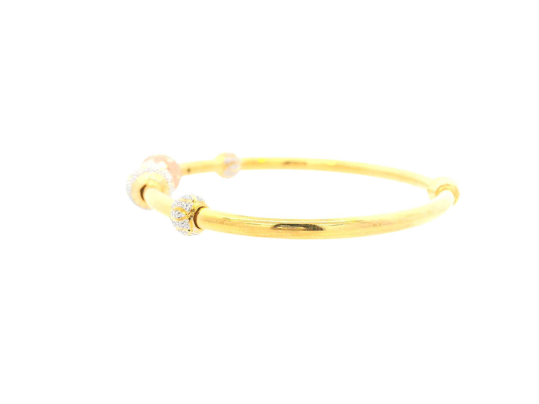 22K Tri-Color Gold Ladies Bracelet – Yellow, White &amp; Rose Gold