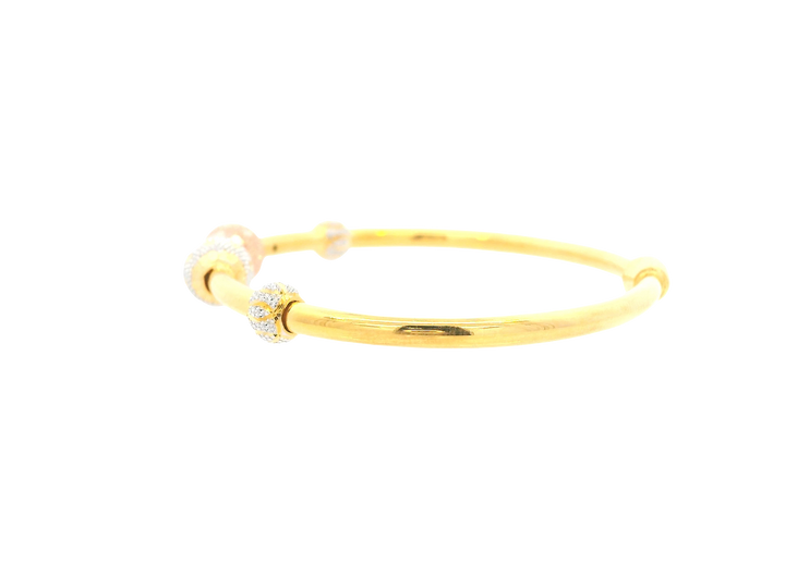 22K Tri-Color Gold Ladies Bracelet – Yellow, White &amp; Rose Gold