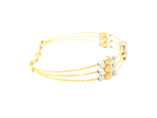 22K Tri-Color Gold Bracelet – Yellow, White &amp; Rose Gold