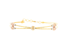 22K Tri-Color Gold Ladies Bracelet – Yellow, White &amp; Rose Gold