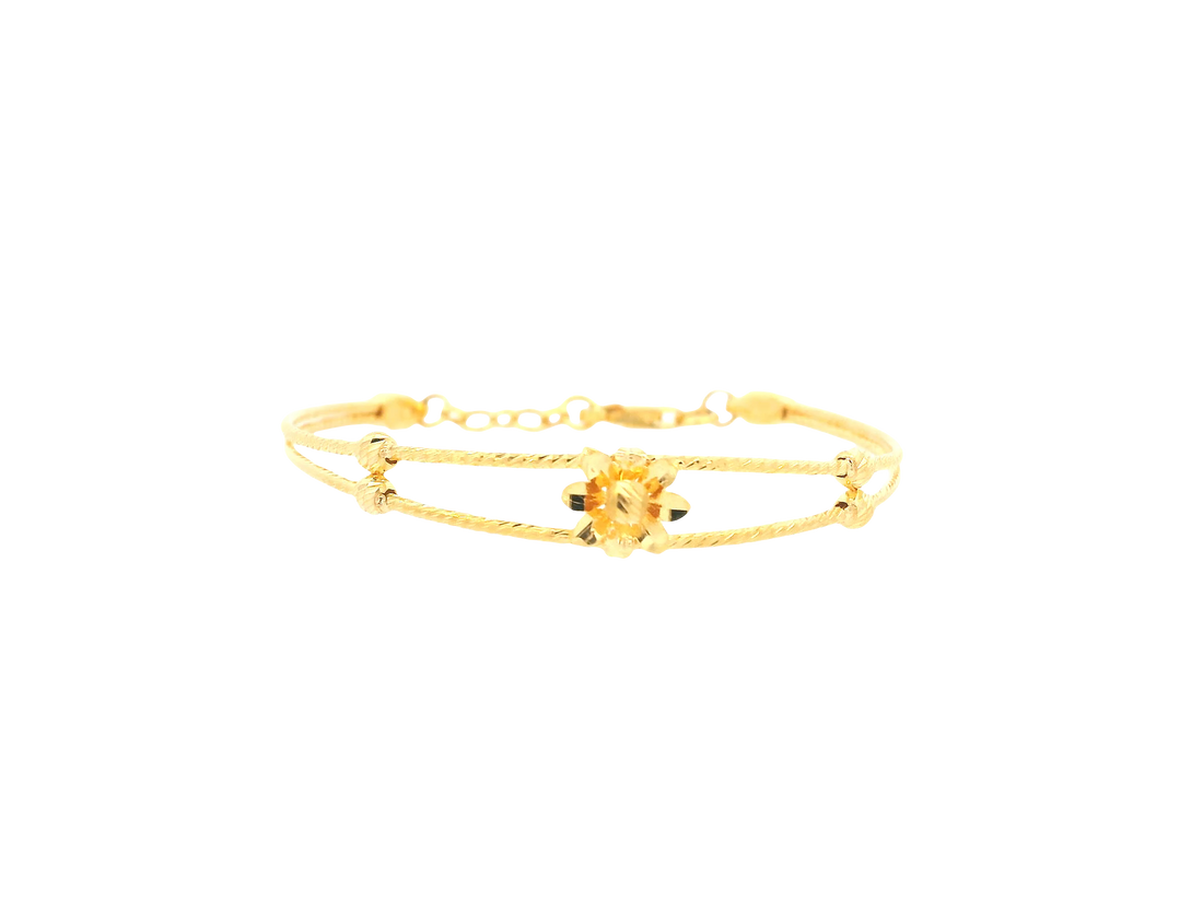 22K Yellow Gold Baby Bracelet – Polished Finish