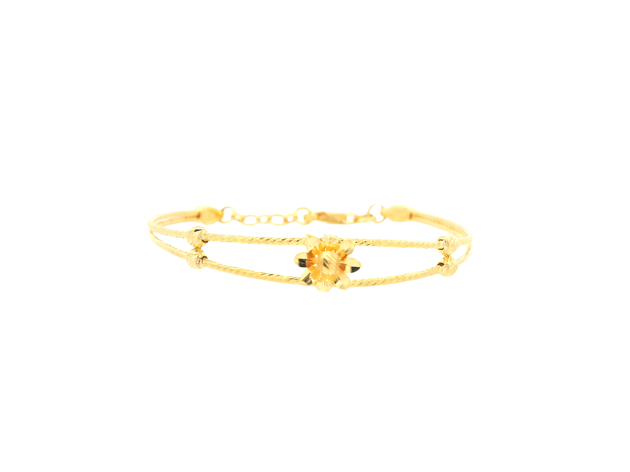 22K Yellow Gold Baby Bracelet – Polished Finish