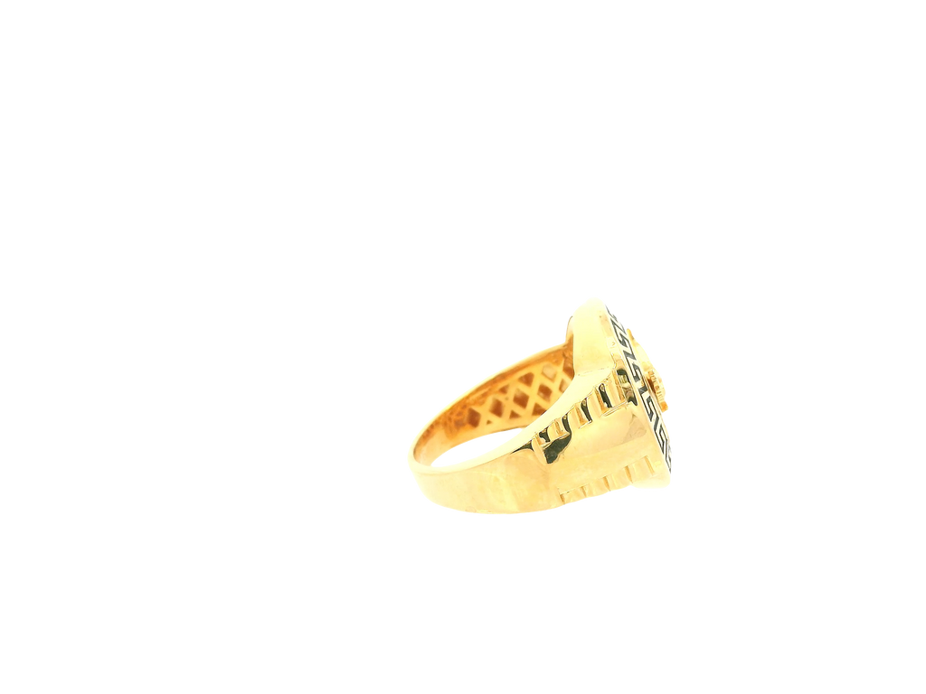 22K Yellow Gold Ring – Bold Polished Band