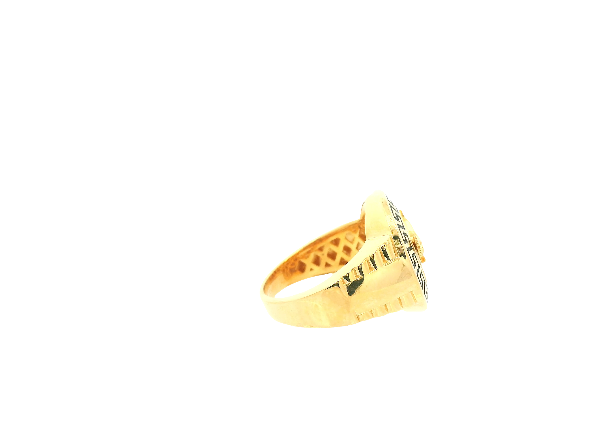 22K Yellow Gold Ring – Bold Polished Band
