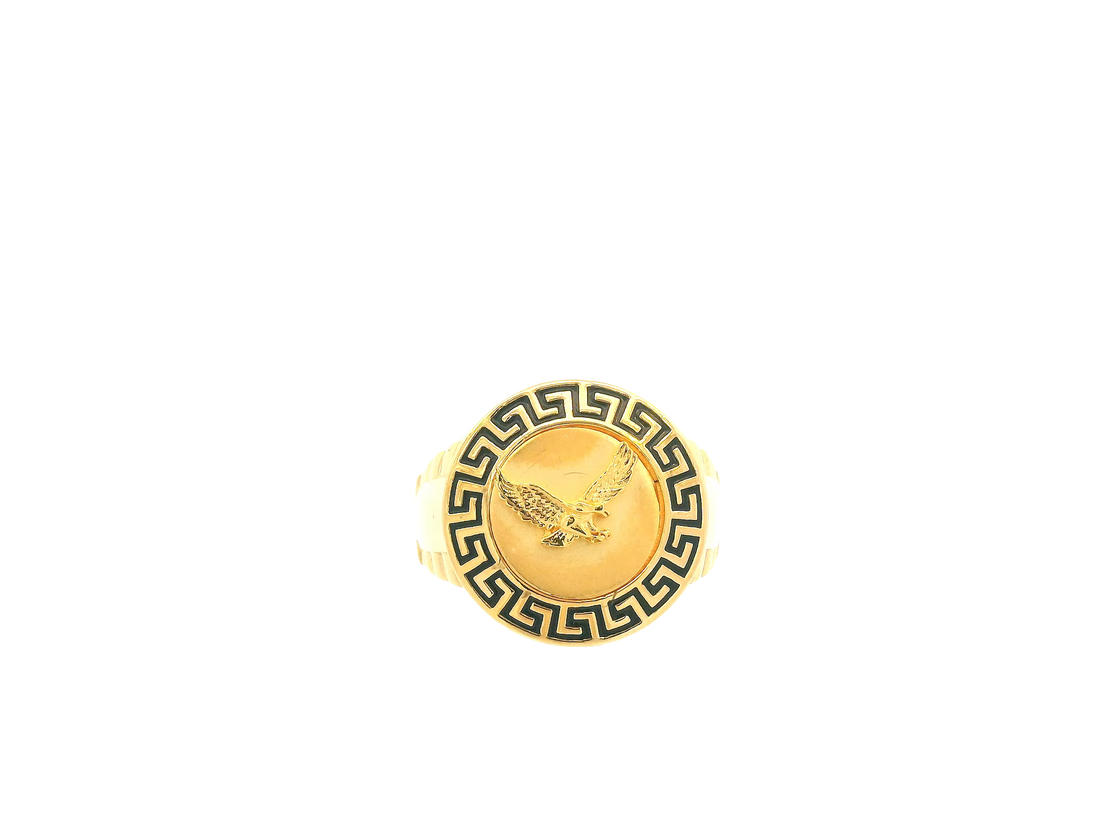 22K Yellow Gold Ring – Bold Polished Band