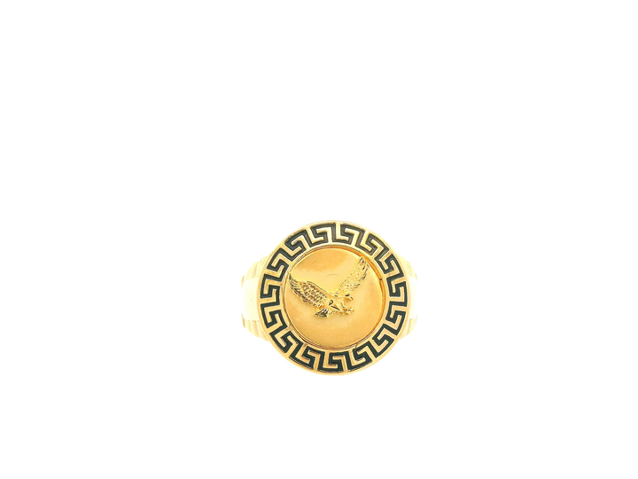 22K Yellow Gold Ring – Bold Polished Band