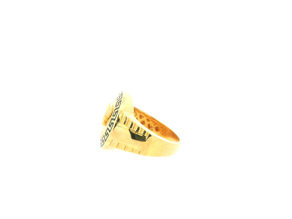 22K Yellow Gold Ring – Bold Polished Band