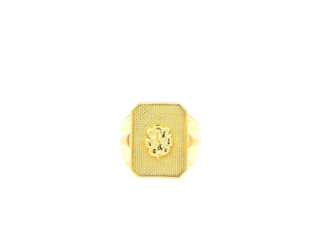 22K Yellow Gold Ring – Polished Bold Band