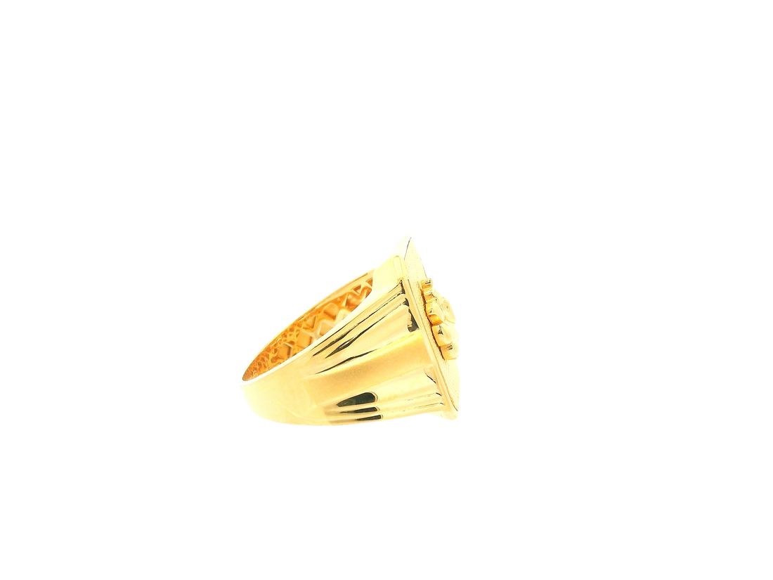 22K Yellow Gold Ring – Polished Bold Band