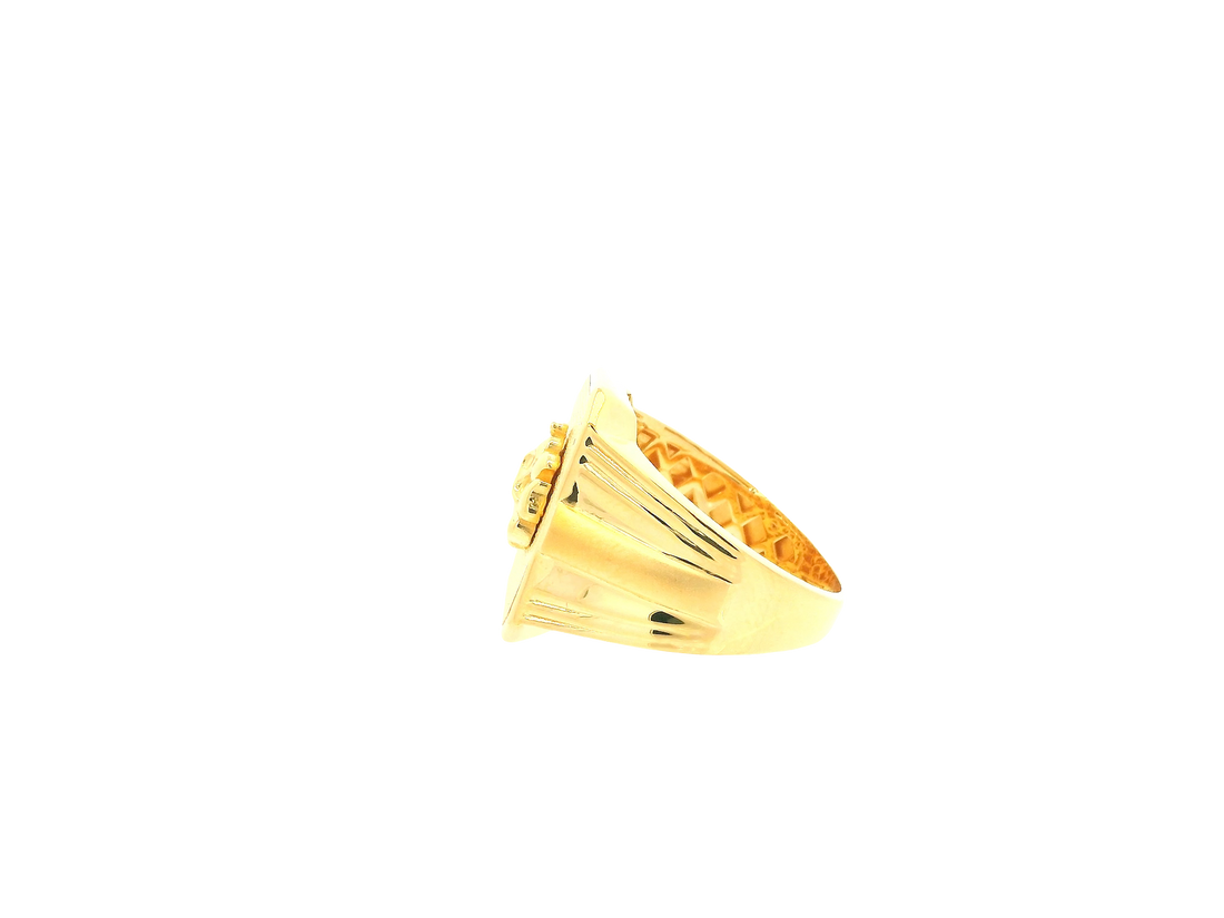 22K Yellow Gold Ring – Polished Bold Band