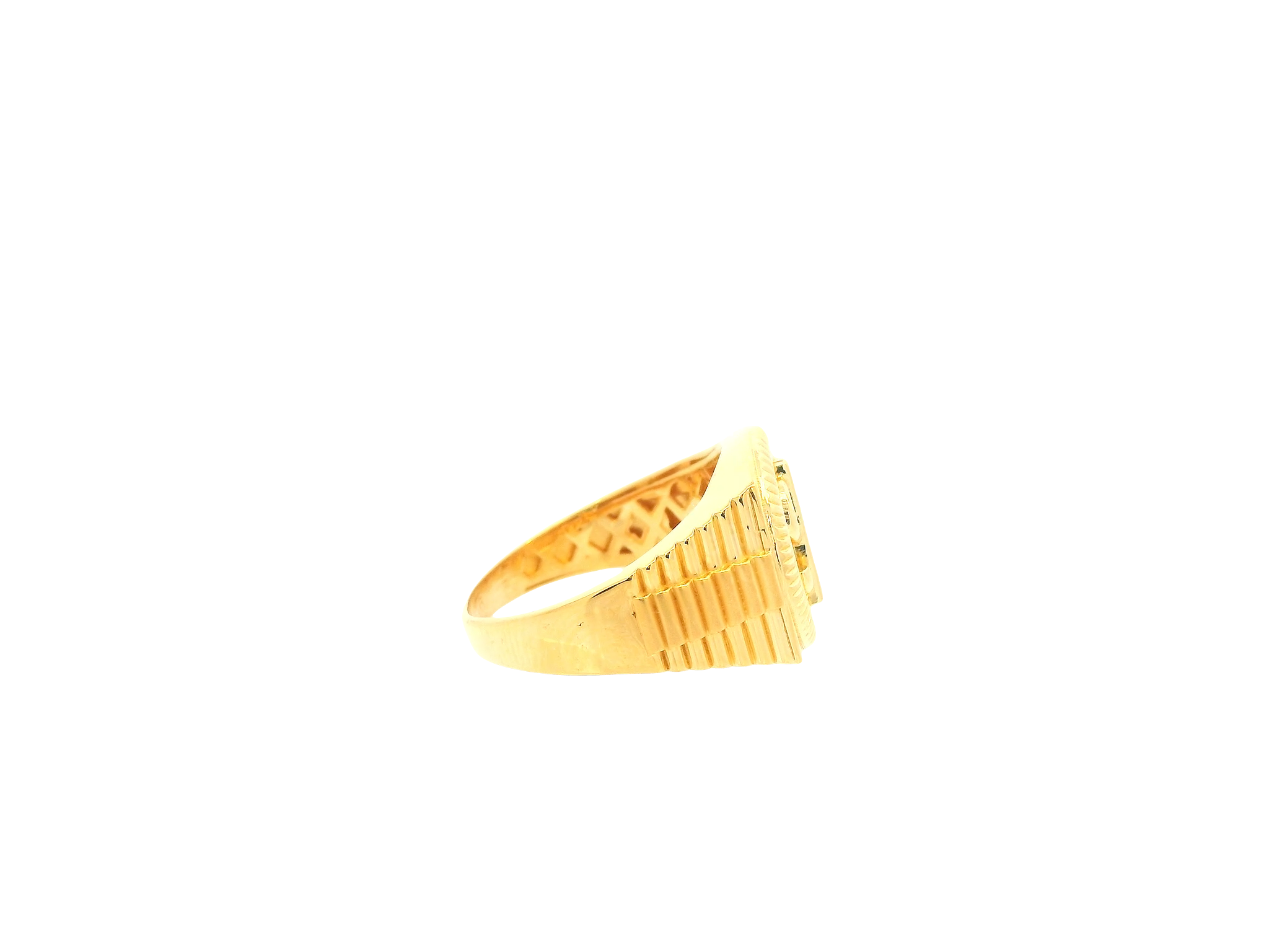 22K Yellow Gold Ring – Polished Bold Band