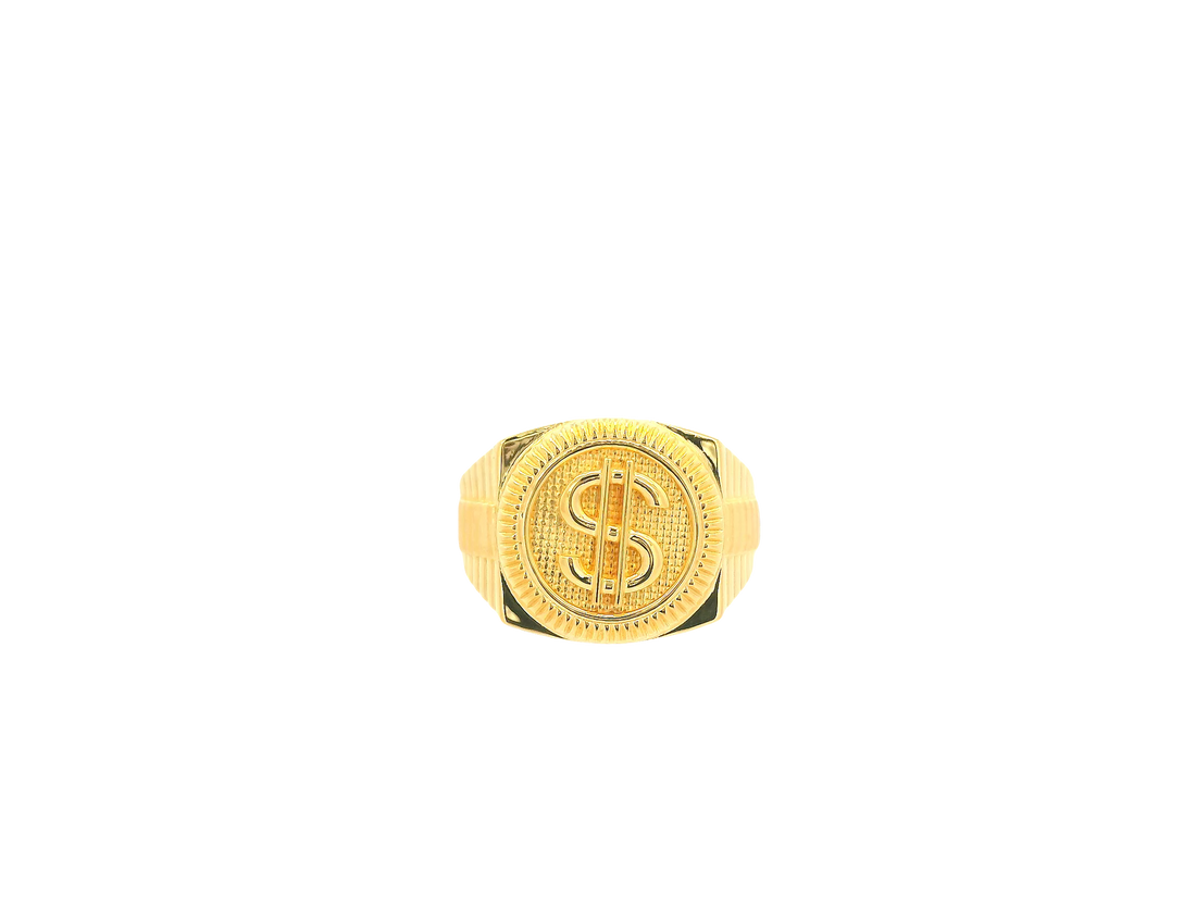 22K Yellow Gold Ring – Polished Bold Band
