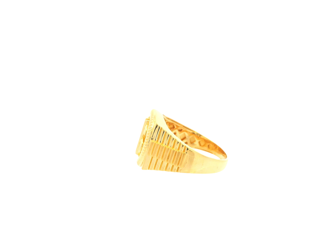 22K Yellow Gold Ring – Polished Bold Band