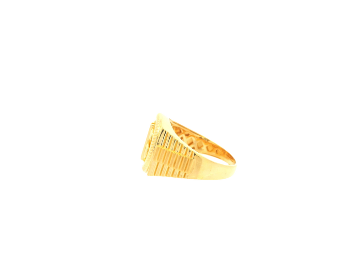 22K Yellow Gold Ring – Polished Bold Band