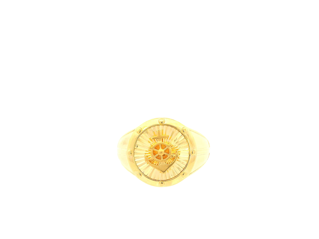 22K Yellow Gold Ring – Polished Classic Band