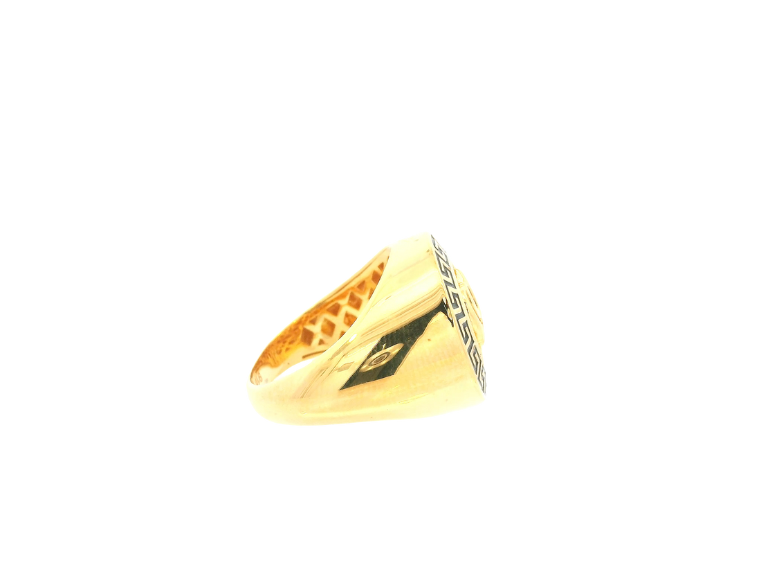 22K Yellow Gold Ring – Polished Bold Band