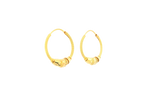22K Yellow Gold Hoop Earrings – Polished Finish