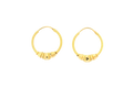 22K Yellow Gold Hoop Earrings – Polished Finish