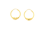 22K Yellow Gold Hoop Earrings – Polished Finish