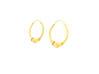 22K Yellow Gold Hoop Earrings – Polished Finish