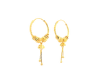 22K Yellow Gold Hoop Earrings – Polished Finish