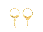 22K Yellow Gold Hoop Earrings – Polished Finish