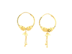 22K Yellow Gold Hoop Earrings – Polished Finish