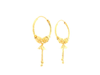 22K Yellow Gold Hoop Earrings – Polished Finish