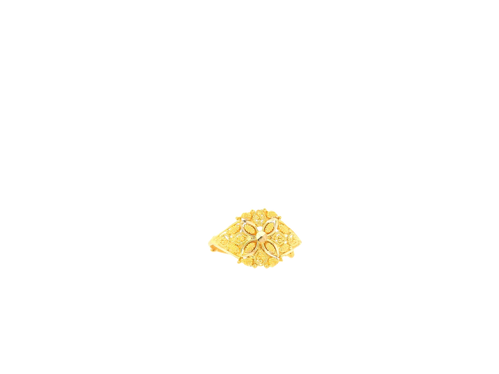 22K Yellow Gold Adjustable Ring – Polished Minimalist Design