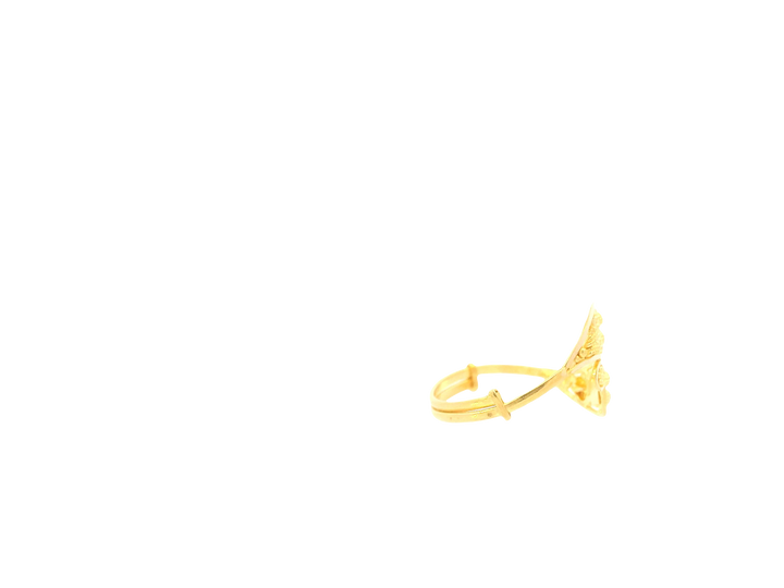 22K Yellow Gold Adjustable Ring – Polished Lightweight Design