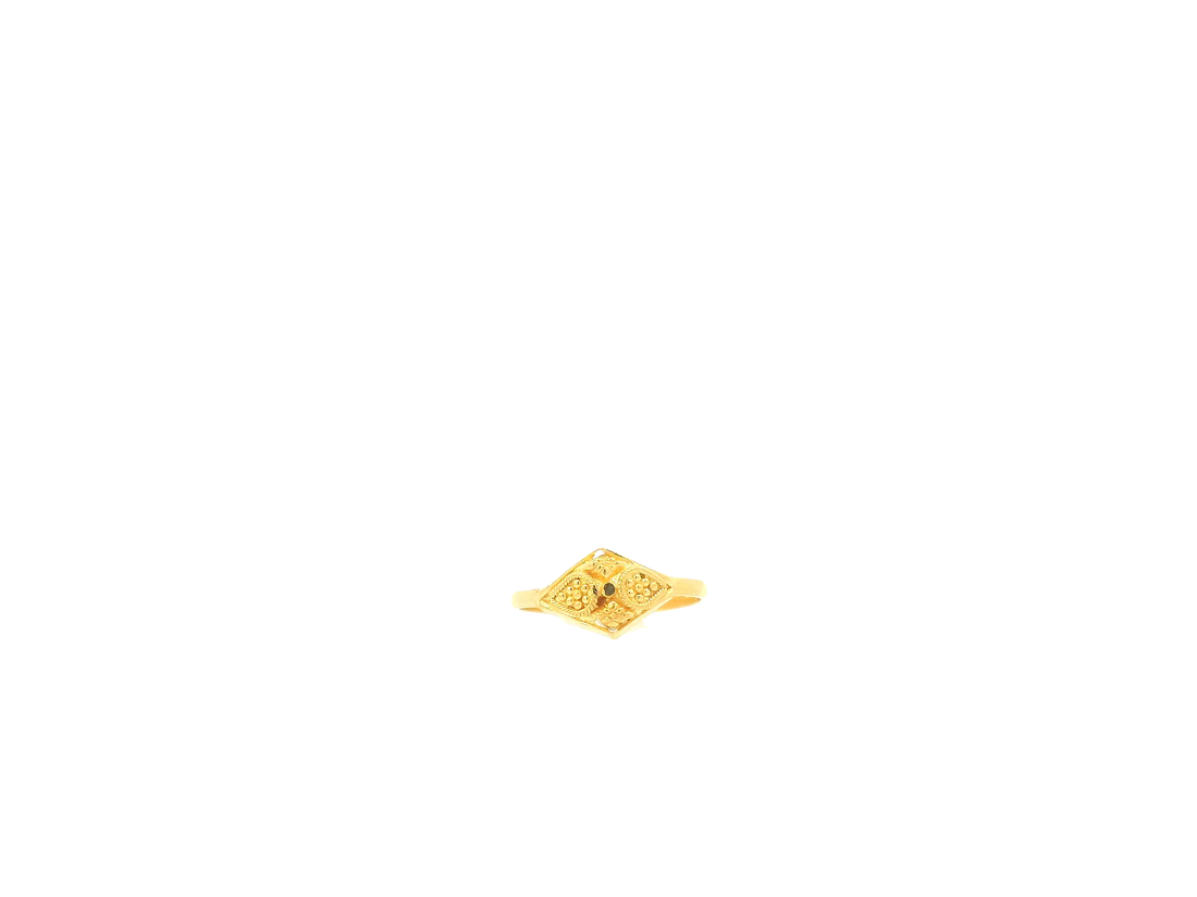 22K Yellow Gold Ring – Polished Petite Band