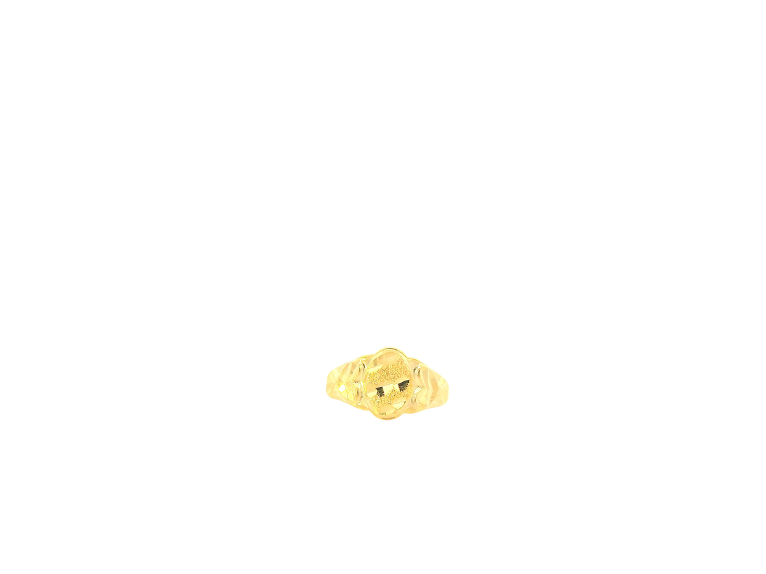 22K Yellow Gold Adjustable Ring – Polished Lightweight Design