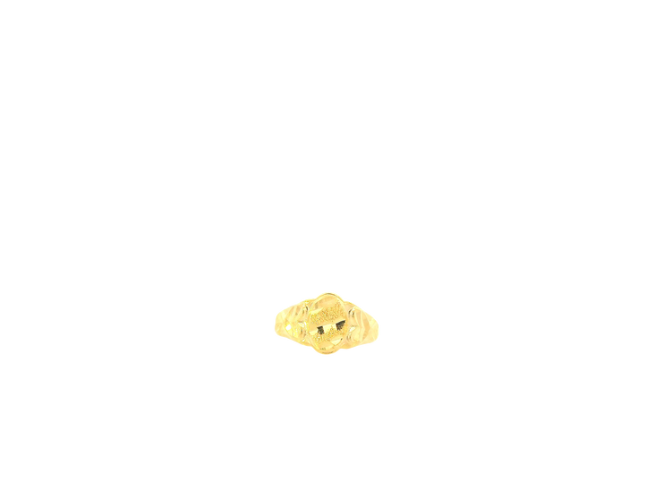22K Yellow Gold Adjustable Ring – Polished Lightweight Design