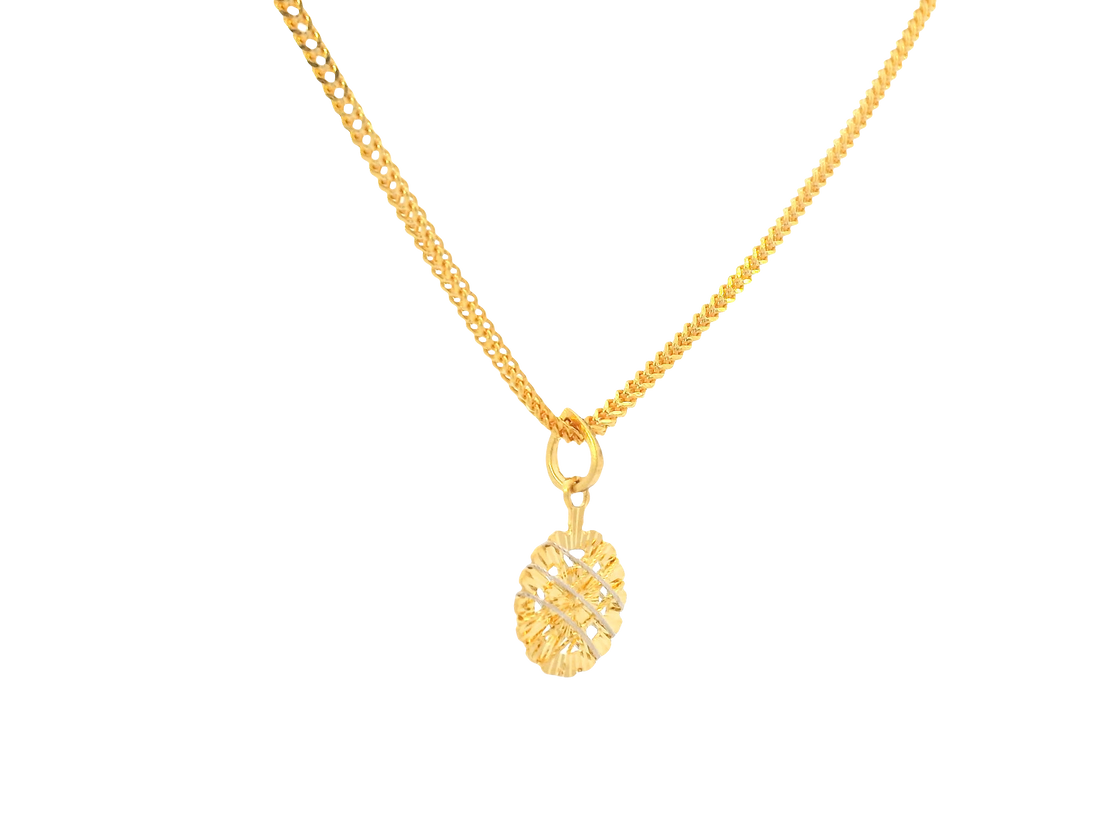 22K Yellow Gold Pendant – Polished Finish