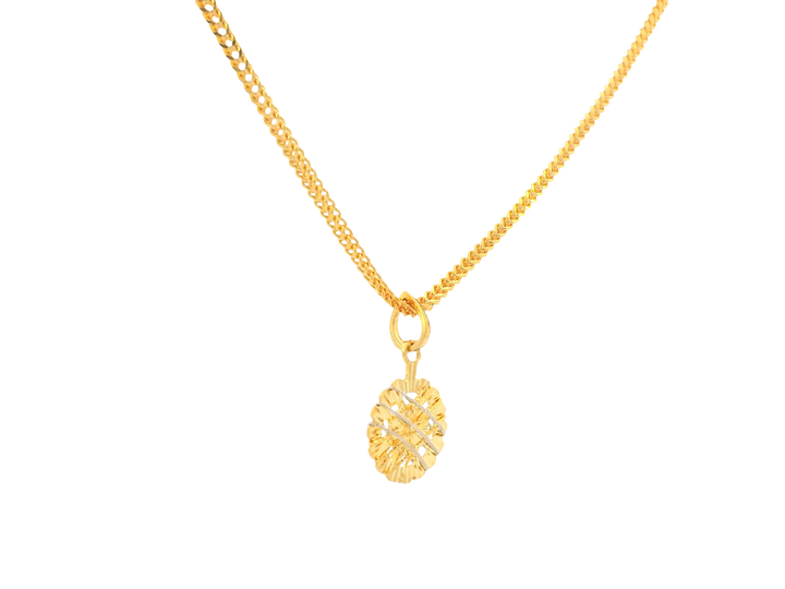 22K Yellow Gold Pendant – Polished Finish